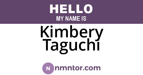 Kimbery Taguchi