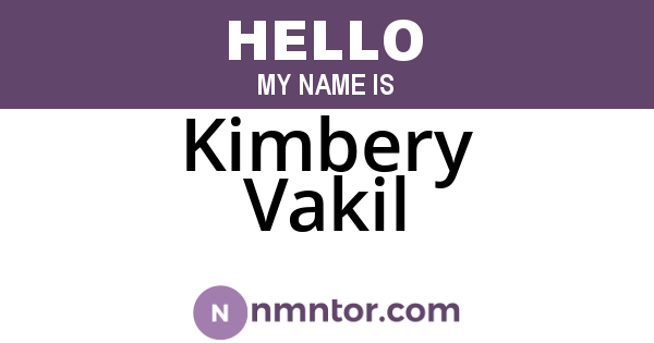 Kimbery Vakil