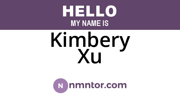 Kimbery Xu