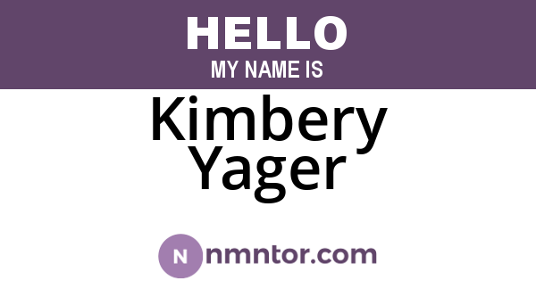 Kimbery Yager