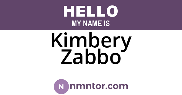 Kimbery Zabbo