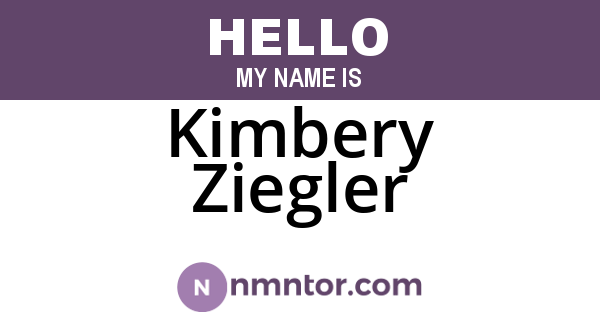 Kimbery Ziegler