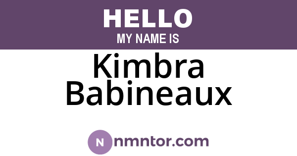 Kimbra Babineaux
