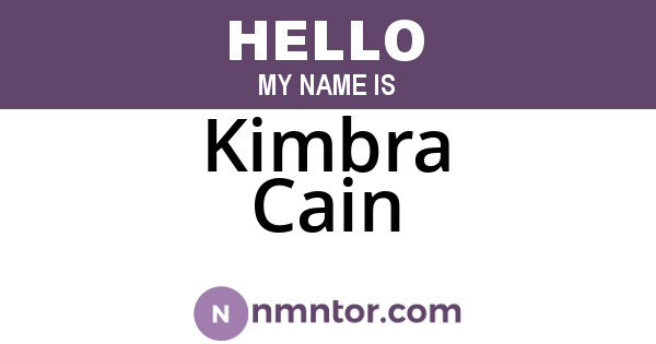 Kimbra Cain