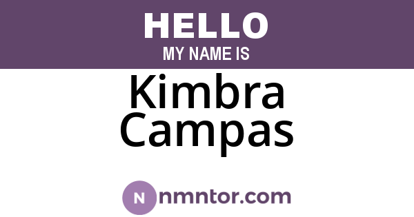 Kimbra Campas