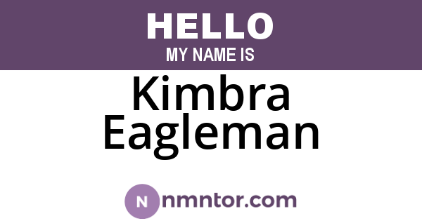 Kimbra Eagleman