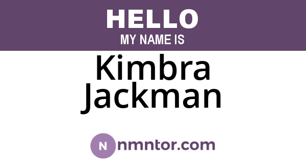 Kimbra Jackman