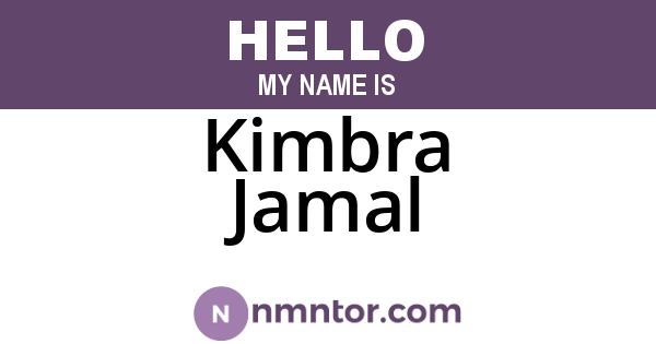Kimbra Jamal