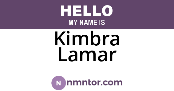 Kimbra Lamar