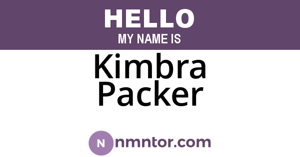 Kimbra Packer