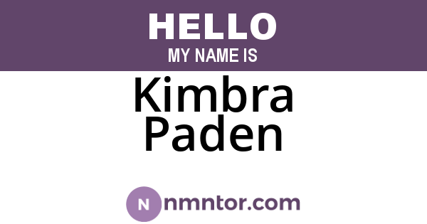 Kimbra Paden