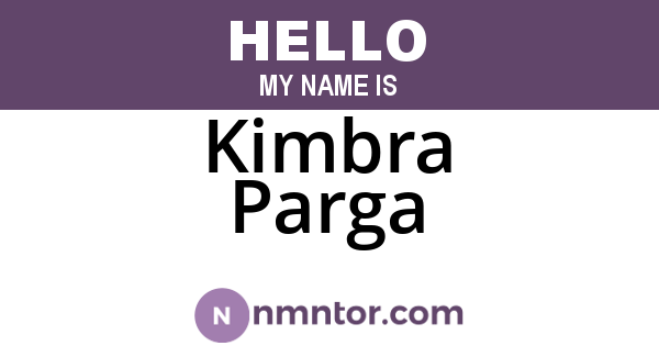 Kimbra Parga