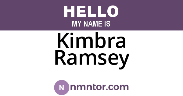 Kimbra Ramsey