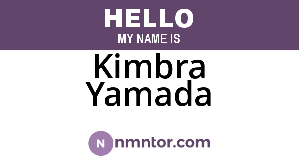 Kimbra Yamada