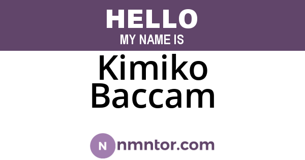 Kimiko Baccam