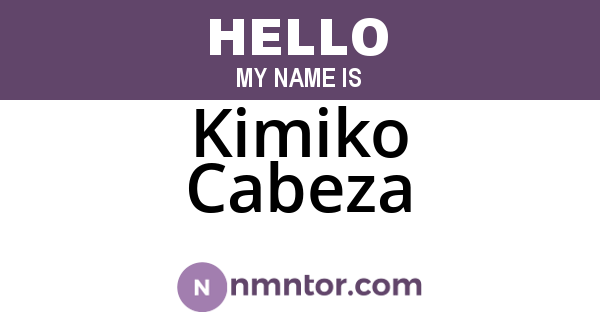 Kimiko Cabeza