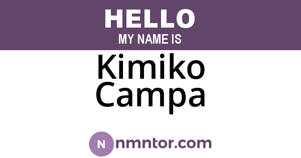 Kimiko Campa