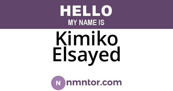 Kimiko Elsayed