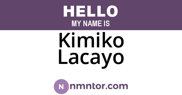 Kimiko Lacayo