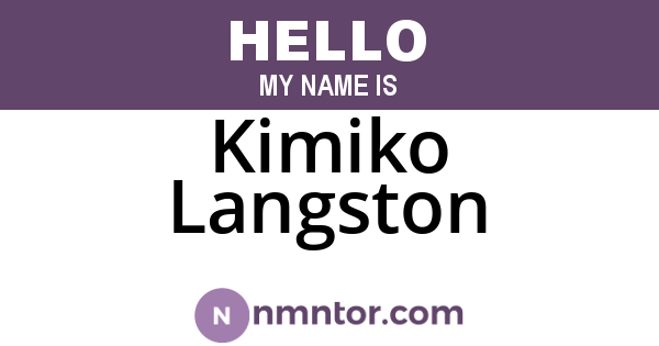 Kimiko Langston