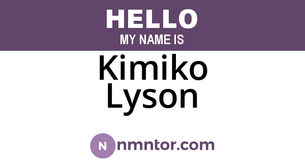 Kimiko Lyson