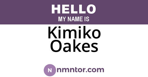 Kimiko Oakes