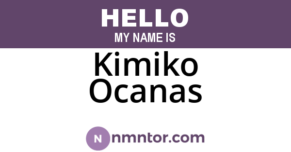 Kimiko Ocanas