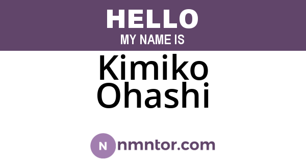 Kimiko Ohashi