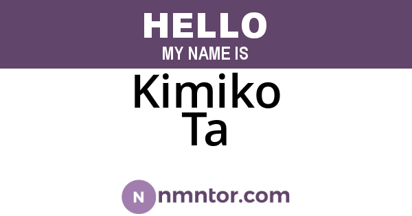 Kimiko Ta