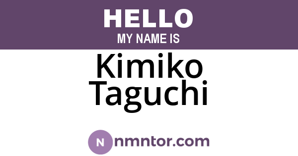 Kimiko Taguchi