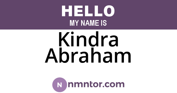 Kindra Abraham