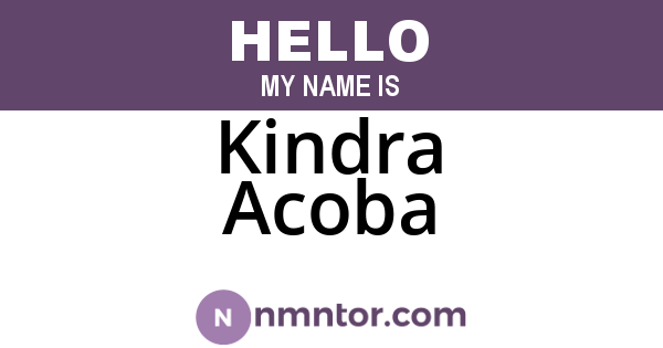 Kindra Acoba