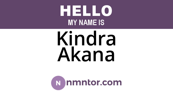 Kindra Akana