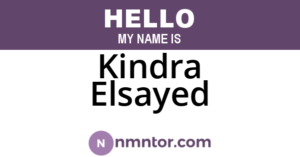 Kindra Elsayed