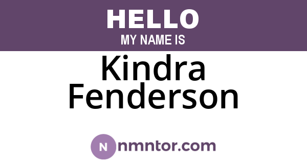 Kindra Fenderson