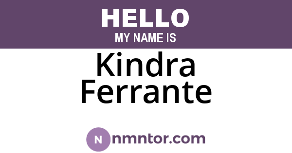 Kindra Ferrante