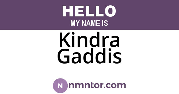 Kindra Gaddis
