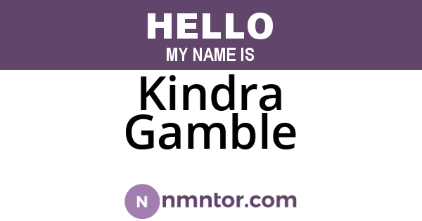 Kindra Gamble