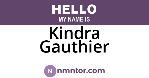Kindra Gauthier