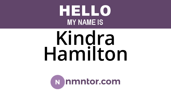 Kindra Hamilton