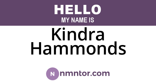 Kindra Hammonds