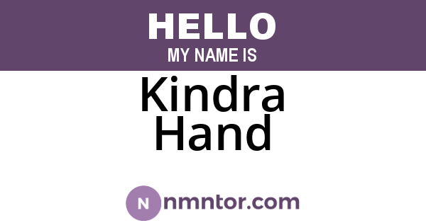 Kindra Hand