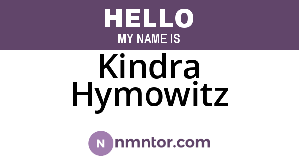 Kindra Hymowitz