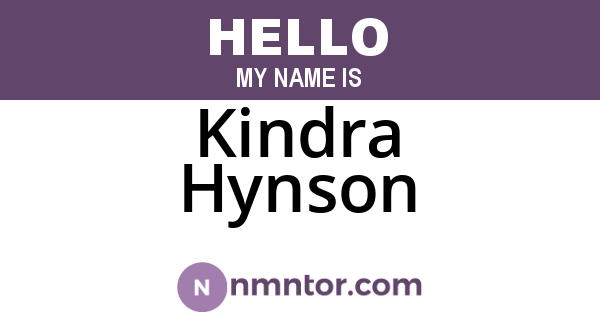 Kindra Hynson