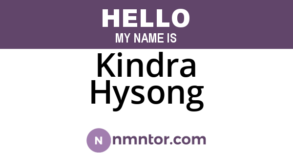 Kindra Hysong