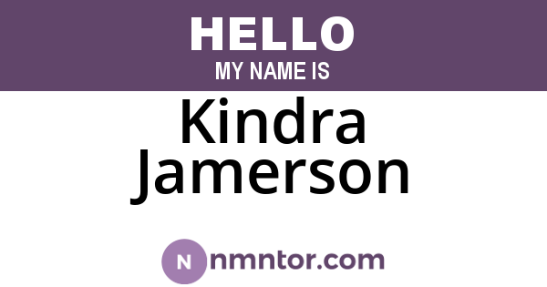 Kindra Jamerson