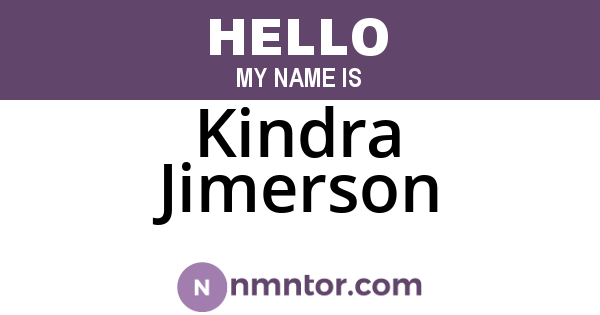 Kindra Jimerson