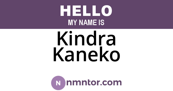 Kindra Kaneko