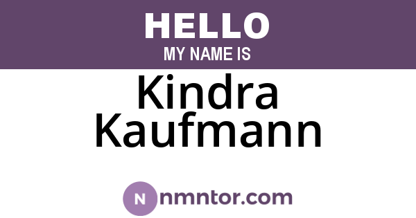 Kindra Kaufmann