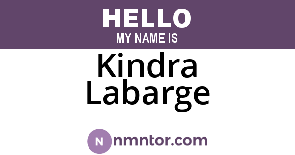 Kindra Labarge